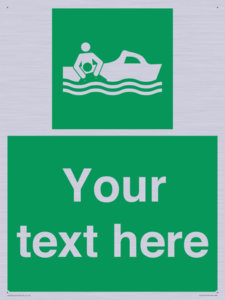 Custom sign safe condition Rescue boat